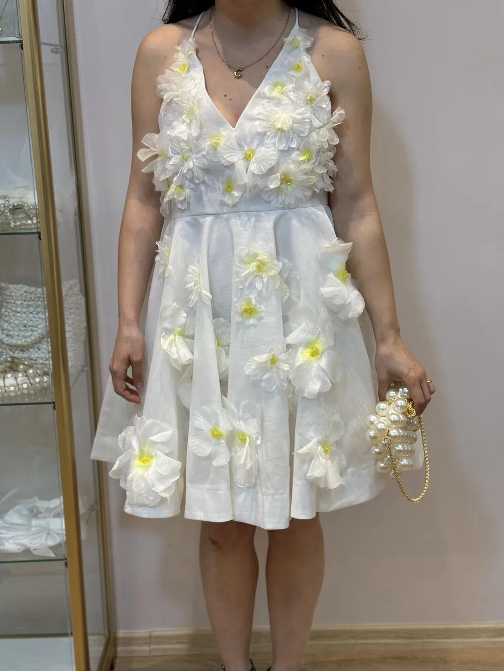 Papatya İşlemeli Zimmermann İthal Elbise